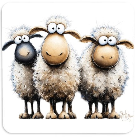 The Sheepies Coaster, 10cm 
