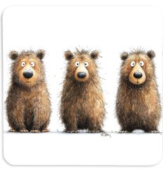 Protect your surfaces in style with The Grizzlys MDF Coaster