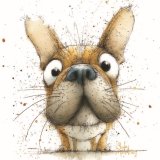 The Shirley Macarthur Fifi Greeting Card features a charming contemporary design 