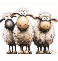 Send smiles with the Shirley Macarthur The Sheepies Greeting Card