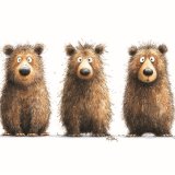 Celebrate special moments with the Shirley Macarthur Grizzlys Mounted Greeting Card 