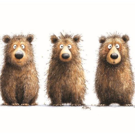 The Grizzlys Mounted Greeting Card, 15cm 