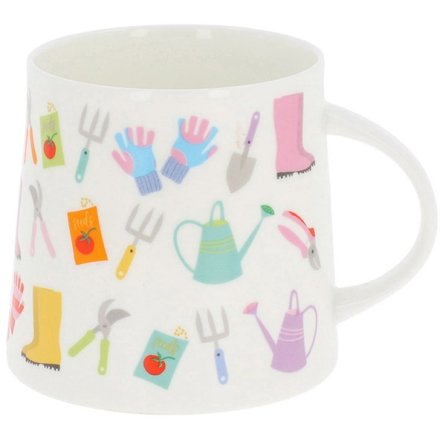 8.5cm Garden Tools Fine Bone China Mug
