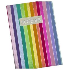 Elevate your note-taking with the Stripes A5 Notebook Cold Foiling