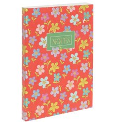 Elegant A6 notebook with a stunning red floral design and shimmering cold foiling—perfect for stylish, on-the-go jotti