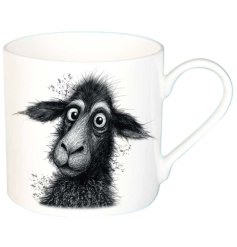 Enjoy your favorite brew in style with the Woolly The Sheep Fine Bone China Mug