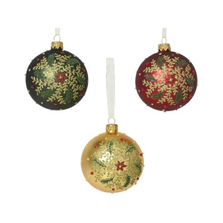 Traditional Glass Baubles, 3a