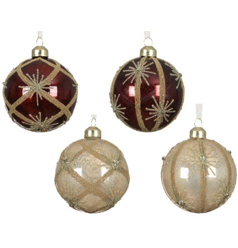 Bring holiday shine with our elegant Silver Inside Bauble Glass set.