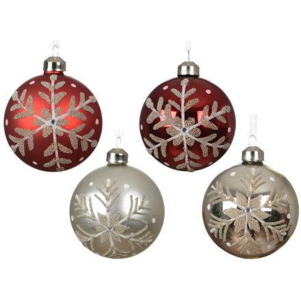 Bring holiday charm to your tree with our sparkling Glass Baubles this Christmas.