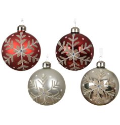 Bring holiday charm to your tree with our sparkling Glass Baubles this Christmas.