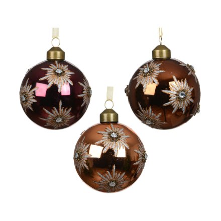 3/A Fireworks Glossy Ornaments, 8cm