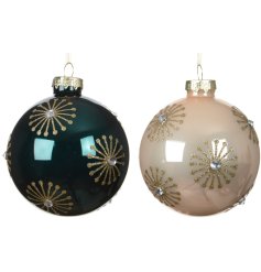 Bring festive charm with the Baubles Glass Enamel Fireworks duo—elegant holiday décor.