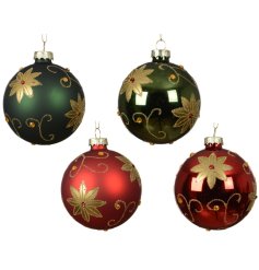 Elevate your table decor with the elegant Baubles Glass featuring delicate flowers.