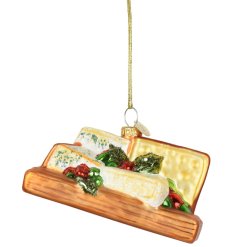 Brighten your table with our vibrant and charming Glass Cheese Board.