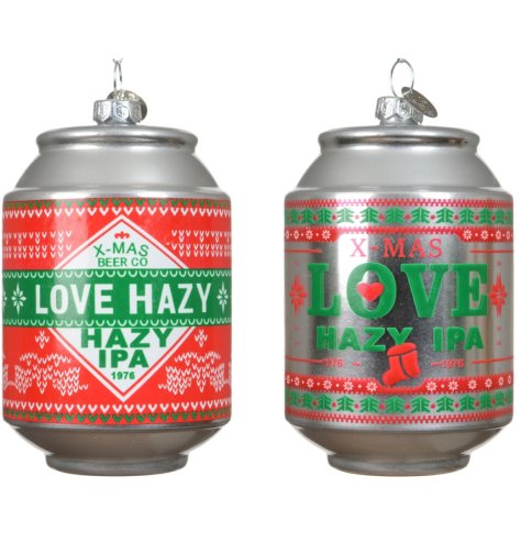Toast the season with these cheerful IPA beer can glass ornaments!