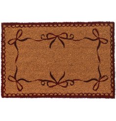 Greet visitors warmly with the charming Red Coir Rectangle Doormat.