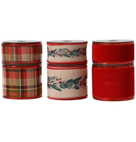 Brighten your gifts with these festive Christmas ribbons for a cheerful holiday look.