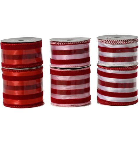 Enhance your gifts with our elegant Polyester Velvet Striped Ribbon.