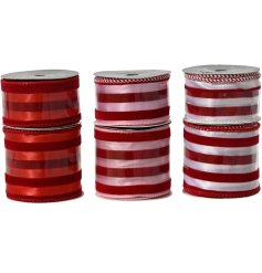 Elevate your gifts with our elegant Polyester Velvet Striped Ribbon.