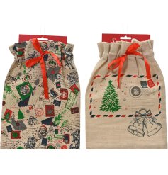 Durable and stylish polyester cotton gift bag with a unique print design.