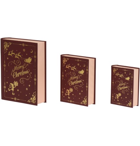 Stylish and sustainable book-shaped gift box with elegant gold foil accents