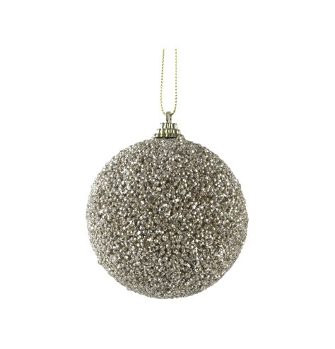 Lightweight Silver Glitter Bauble to bring a sparkling festive touch to your décor.