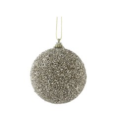 Brighten your decor with this lightweight Silver Glitter Foam Ornament