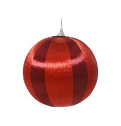 Bring holiday cheer with this lightweight red striped foam ornament, perfect for a festive touch.
