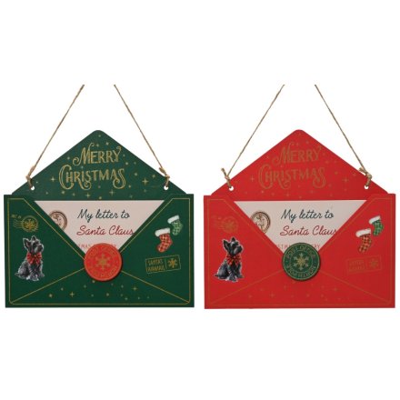 20cm Dog Print Letter to Santa, 2/A 