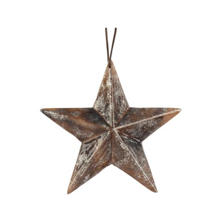 Enhance your collection with this vintage-inspired wooden star for a simple, rustic charm.