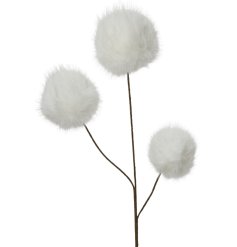 Give warmth and charm with our Spray On Stem Faux Fur featuring 3 soft, fluffy bulbs.