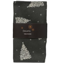 Enhance your dining space with this stylish tree-patterned table runner.