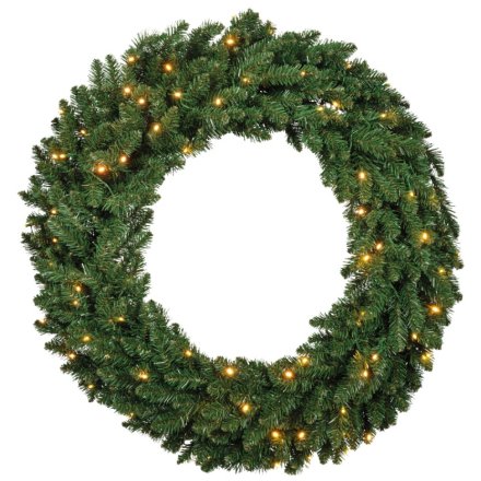 The Everest Wreath LED Bo combines classic charm with energy-efficient LED lights