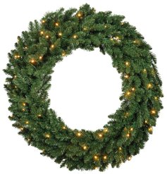 The Everest Wreath LED Bo combines classic charm with energy-efficient LED lights