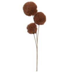 Introduce softness and texture to seasonal and contemporary displays with this unique faux fur pom pom spray