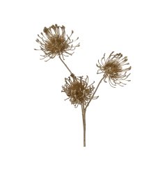 Add texture and subtle sparkle to festive and year-round floral displays with this elegant artificial allium spray.
