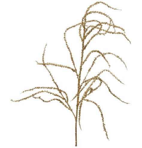 Add a touch of festive sparkle to Christmas arrangements with this elegant gold decorative spray.