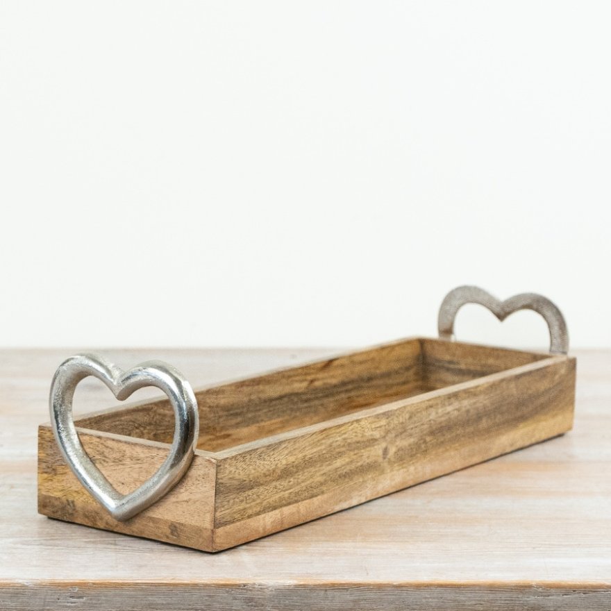 41cm Tray with Heart Handles