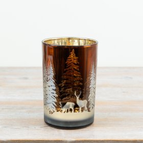 Create a cosy winter glow with this beautiful metallic glass collection