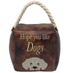 Keep your doors open in style with the Square Hope You Like Dog Doorstop 