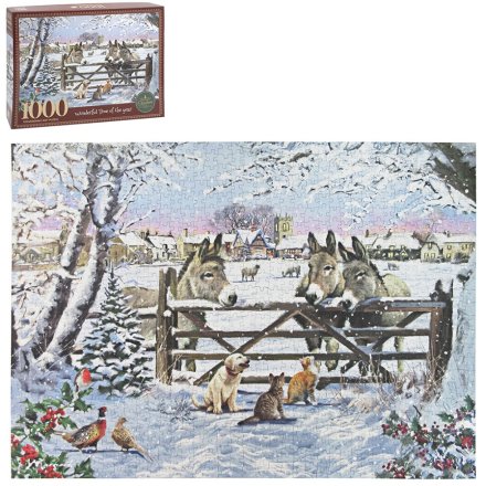 1000-Piece Wooden Donkey Puzzle