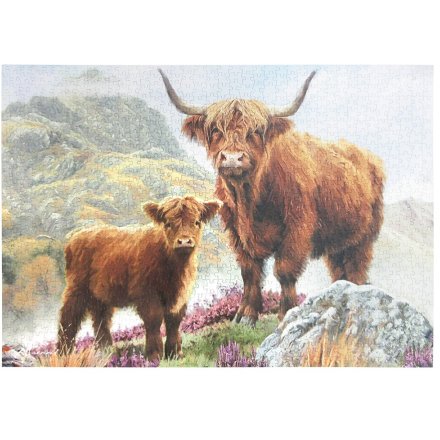 1000pc Highland Cow Jigsaw Puzzle