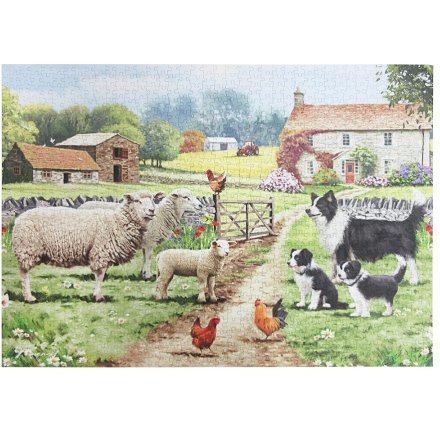1000pc Collie & Sheep jigsaw Puzzle 