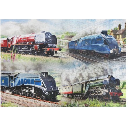 1000-Piece Train-Themed Jigsaw Puzzle