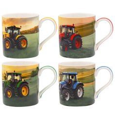 Sip your favorite drink with flair using the stylish Tractors Mug.