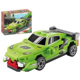 Meet the Green Race Car Mini Bricks Car 