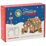 Craft holiday joy with the Festive Friends 10-Piece Christmas Gingerbread House Cookie Cutter Set.
