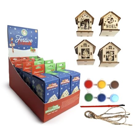 Create cozy charm on your holiday tree with Festive Friends DIY Christmas Houses!