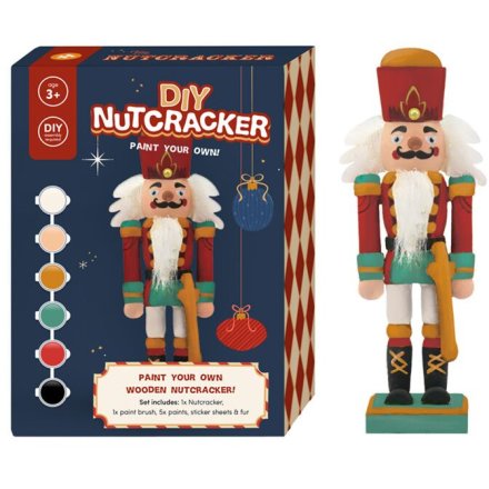 Nutcracker Paint-Your-Own Tree Deco, 18.5cm 