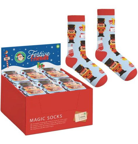 Celebrate the season with Festive Friends Christmas Nutcracker Compressed Magic Socks!
